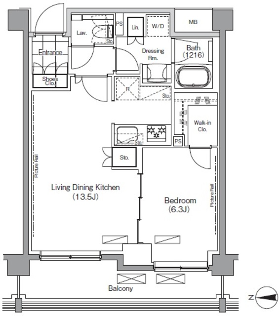 プレジリア代々木大山町の間取図