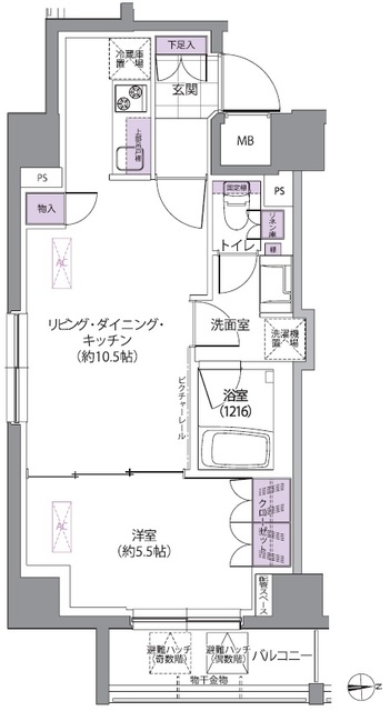 ＩＶＹ　ＷＥＳＴの間取図