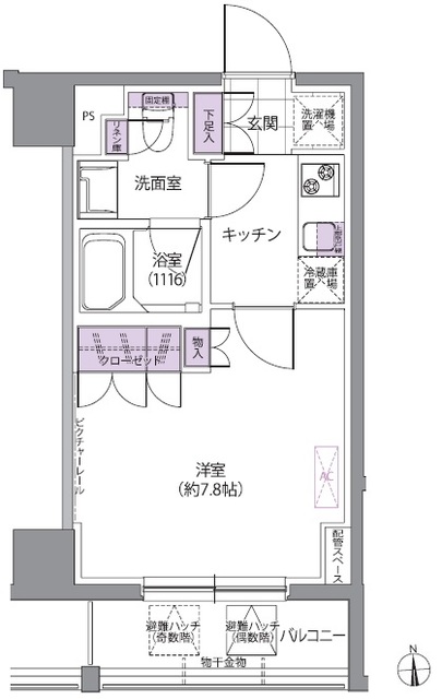 ＩＶＹ　ＷＥＳＴの間取図
