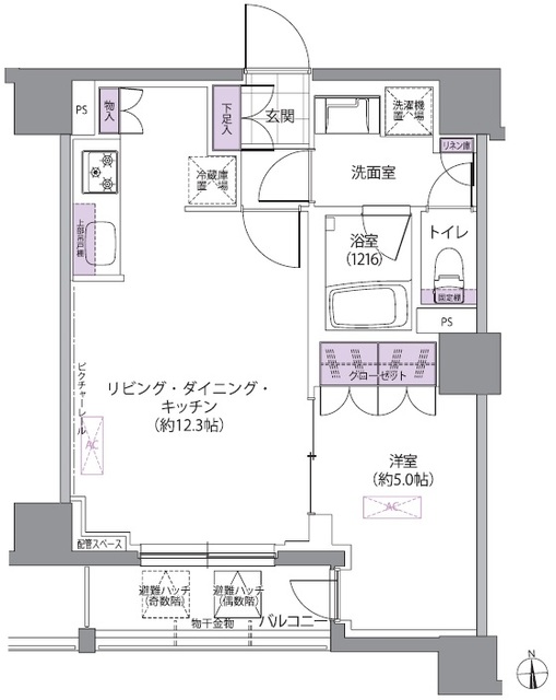 ＩＶＹ　ＷＥＳＴの間取図