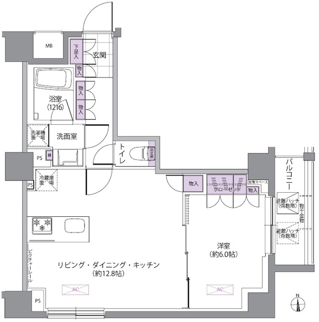 ＩＶＹ　ＷＥＳＴの間取図