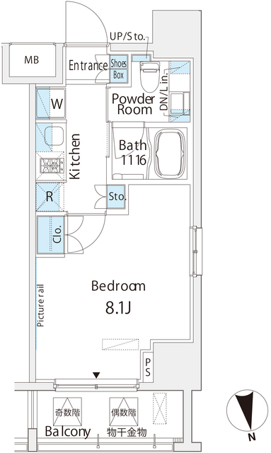 Ｂｅｌｌｅ　Ｖｕｅ　浅草橋の間取図