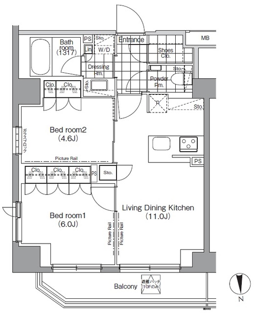 パークハビオ秋葉原の間取図
