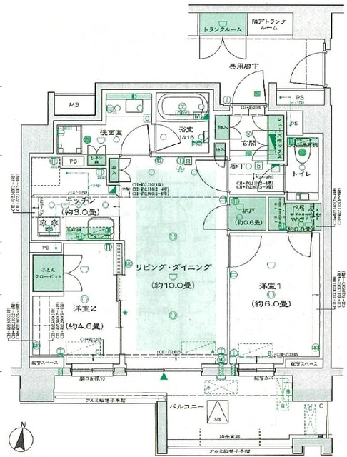 ザ・パークハウス東陽町翠賓閣の間取図