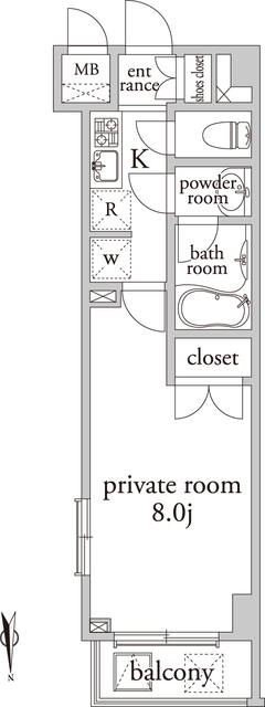 アーベイン早稲田の間取図