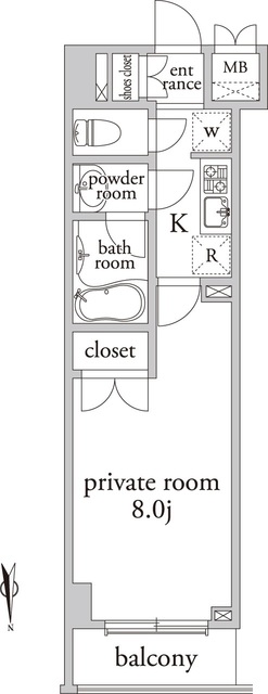 アーベイン早稲田の間取図