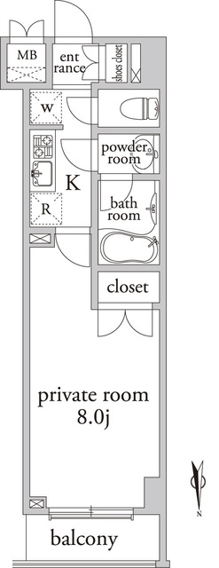 アーベイン早稲田の間取図