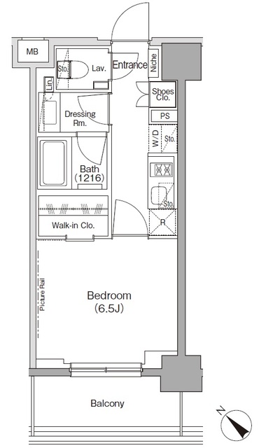 ザ・パークハビオ月島フロントの間取図