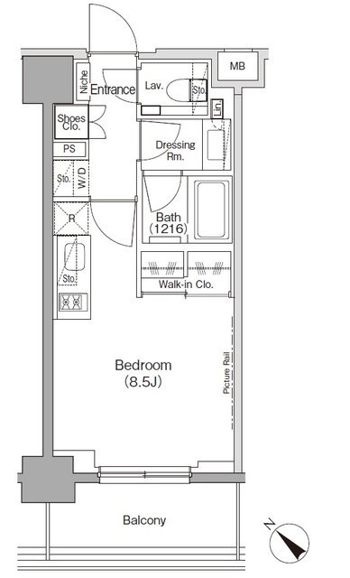 ザ・パークハビオ月島フロントの間取図