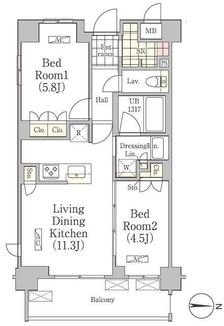 ＪＰｎｏｉｅ練馬旭丘の間取図