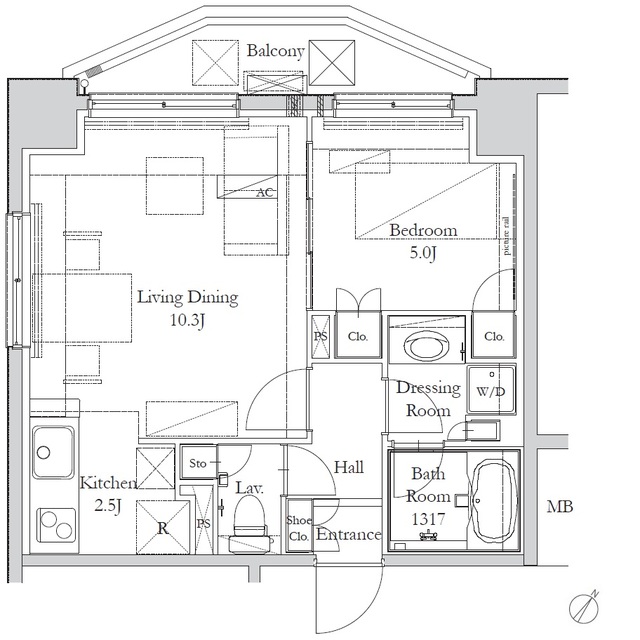 ＨＯＵＳＥ岩本町の間取図