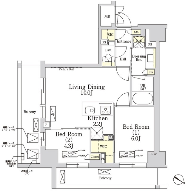 ＴＨＥ　ＣＬＡＳＳ　ＭＩＮＡＭＩＡＺＡＢＵの間取図