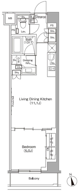 ザ・パークハビオ高円寺レジデンスの間取図