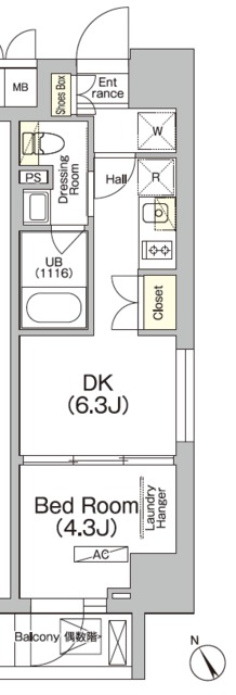 ＪＰｎｏｉｅ門前仲町の間取図