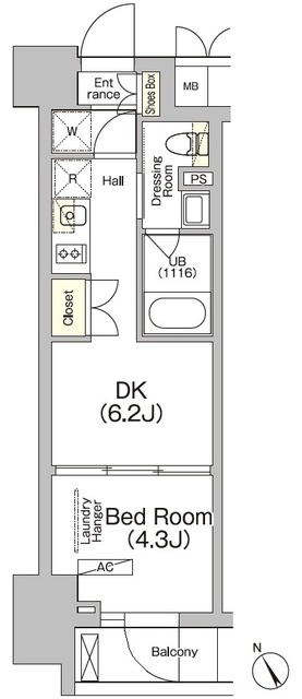 ＪＰｎｏｉｅ門前仲町の間取図