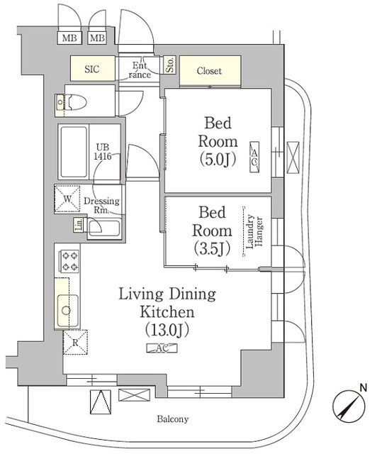 テラス月島の間取図