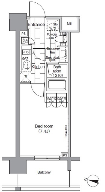 パークハビオ恵比寿の間取図