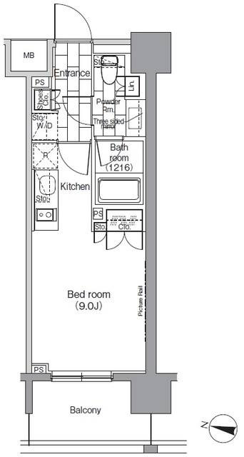 パークハビオ恵比寿の間取図