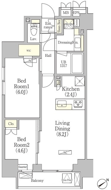 パークヴィラ恵比寿の間取図