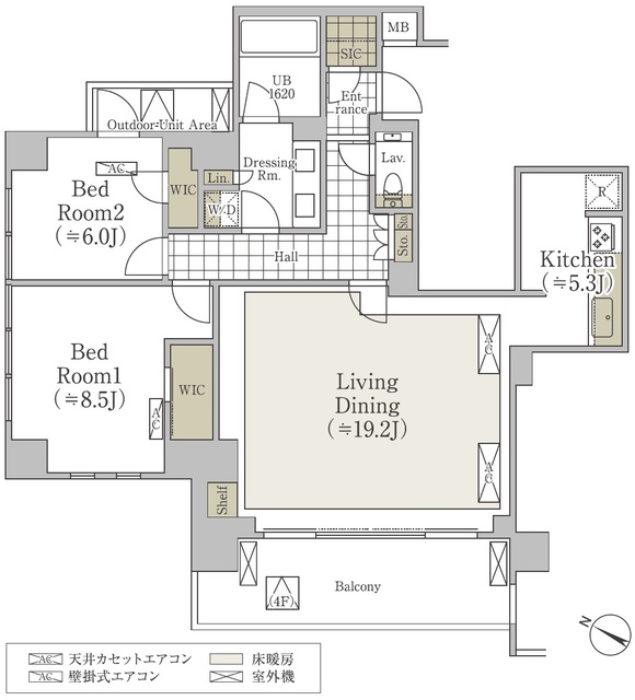 Ｓ．ＣＬＡＳＳＥ松濤の間取図