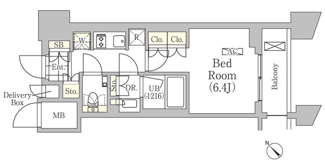 メゾンカルム日本橋馬喰町の間取図