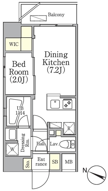 アジールコート三軒茶屋の間取図