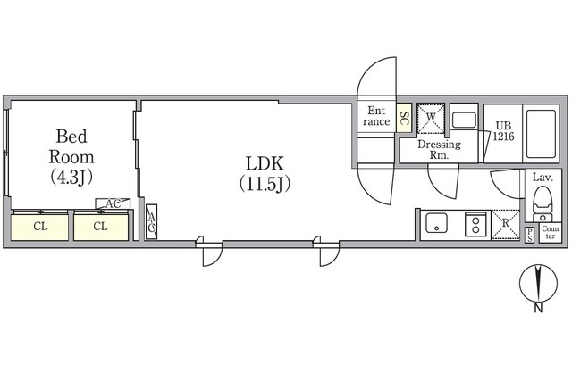 Ｒ７８番館白金高輪の間取図