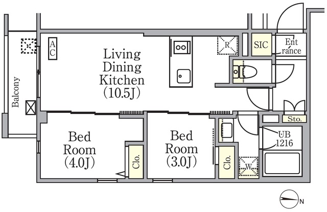 イプセ中野三丁目の間取図