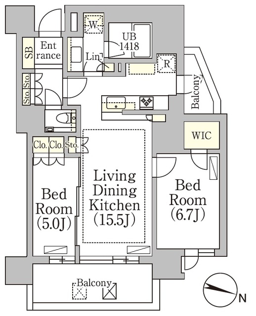 プライムガーデン西麻布の間取図