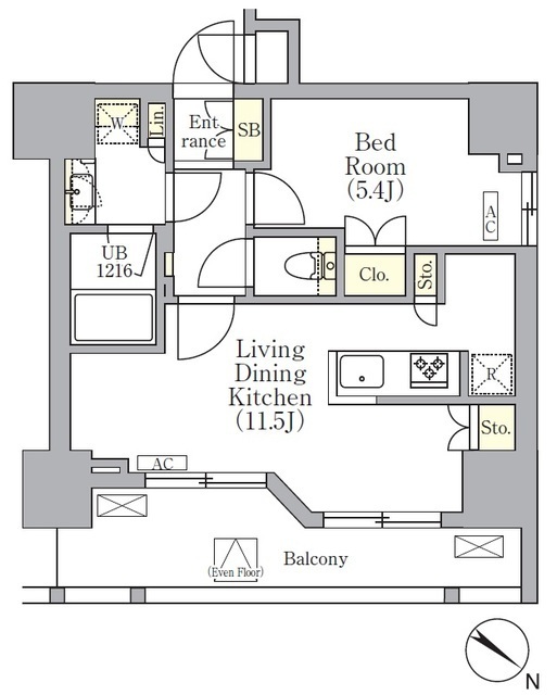 ＯＲＳＵＳ　三ノ輪の間取図