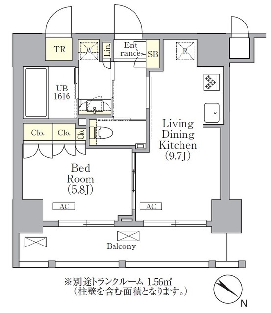 ＯＲＳＵＳ　三ノ輪の間取図