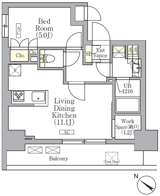ＯＲＳＵＳ　三ノ輪の間取図