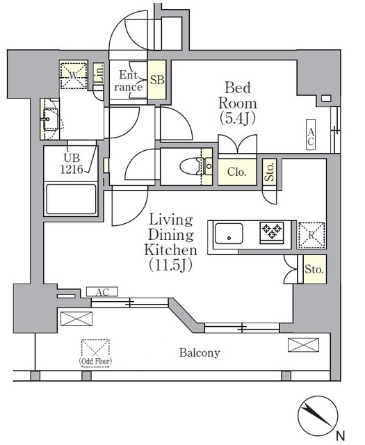 ＯＲＳＵＳ　三ノ輪の間取図