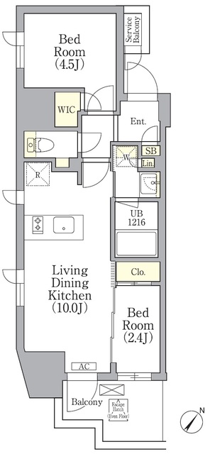 エル・セレーノ横浜関内プリマの間取図