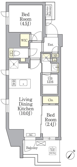 エル・セレーノ横浜関内プリマの間取図