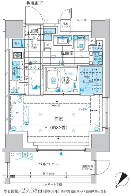 ザ・パークワンズ三軒茶屋の間取図