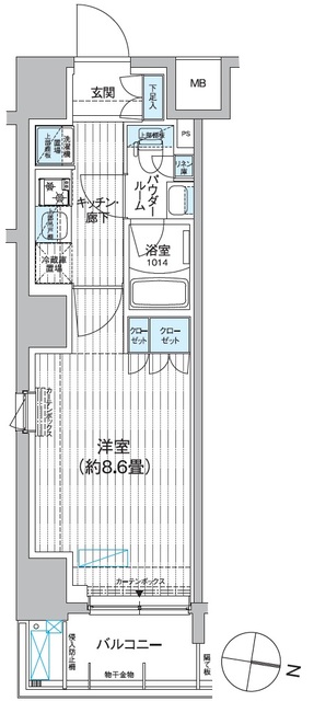 プレミアムフラットひばりヶ丘駅前の間取図
