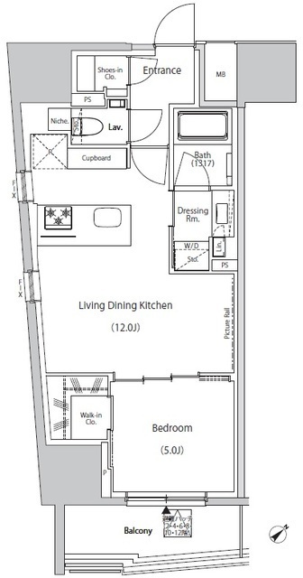 ザ・パークハビオ市ヶ谷ウエストの間取図