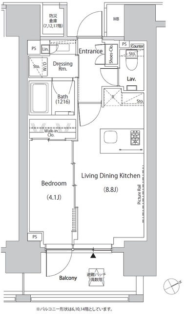 ザ・パークハビオ目白タワーの間取図