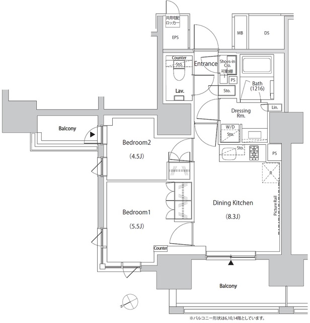 ザ・パークハビオ目白タワーの間取図