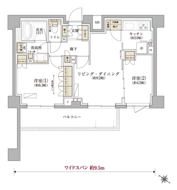 ＴＥＮＡＳ千歳船橋の間取図