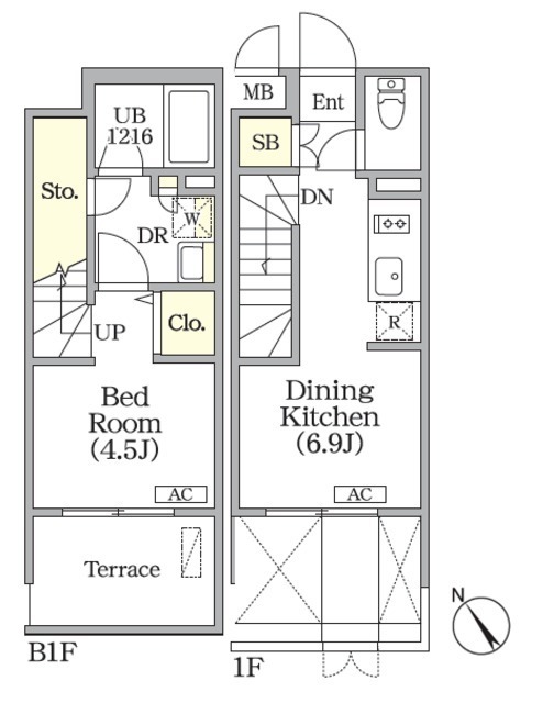 ユーレジデンス目黒東山の間取図