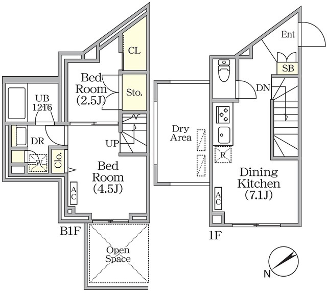 ユーレジデンス目黒東山の間取図