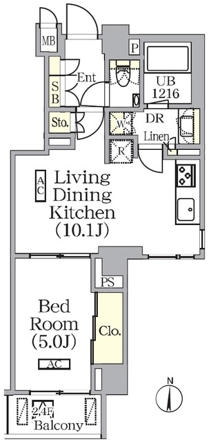 ザ・パークワンズ西池袋の間取図