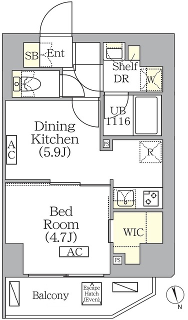 ＢＲＩＣＫ　ＲＥＳＩＤＥＮＣＥ　南青山の間取図