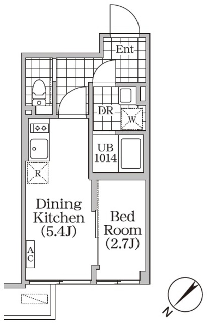 ＢＲＩＣＫ　ＲＥＳＩＤＥＮＣＥ　目黒本町の間取図