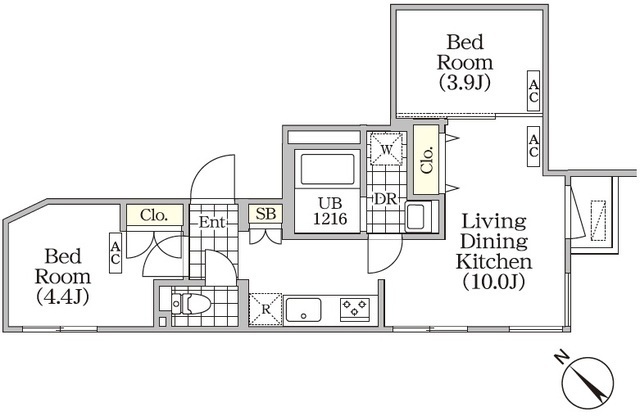 ＢＲＩＣＫ　ＲＥＳＩＤＥＮＣＥ　目黒本町の間取図