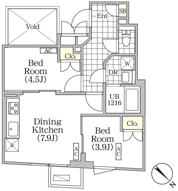 ＢＲＩＣＫ　ＲＥＳＩＤＥＮＣＥ　目黒本町の間取図