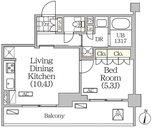 ＪＰｎｏｉｅ碑文谷南の間取図