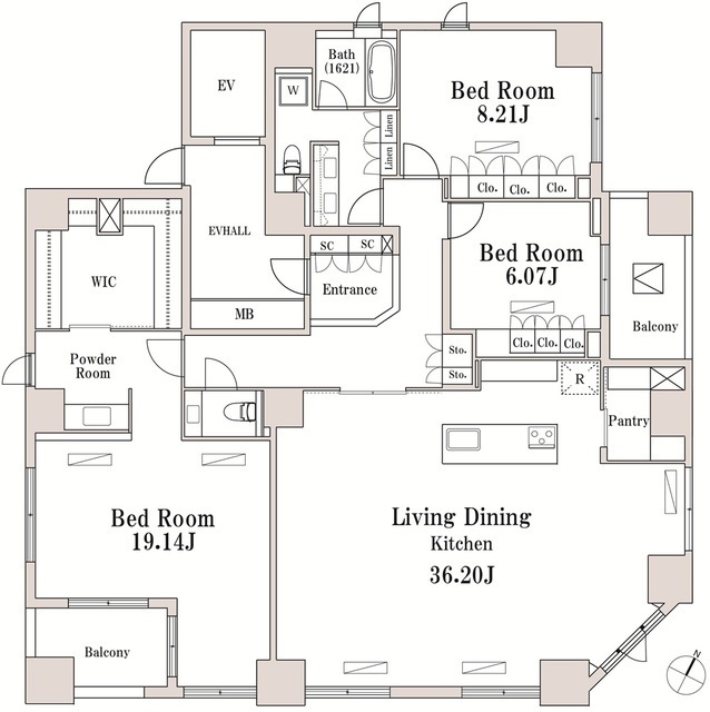 ＬａＳａｎｔｅ一番町の間取図
